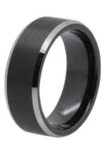 8MM Black Brushed Tungsten Ring "Preston"