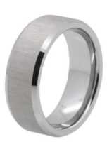 8MM Satin Finish Tungsten Carbide Ring "Perth"