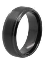 8MM Black Tungsten Carbide Ring "Black Jewel"