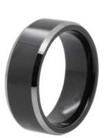 8MM Black Polished Tungsten Ring "Kingston"