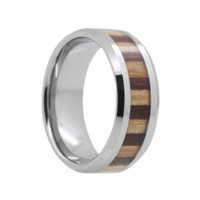 8MM Bamboo/KOA Wood Tungsten Ring "Exeter"