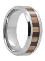 8MM Bamboo/KOA Wood Tungsten Ring "Exeter"