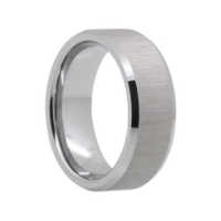 8MM Satin Finish Tungsten Carbide Ring "Perth"