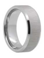 8MM Satin Finish Tungsten Carbide Ring "Perth"