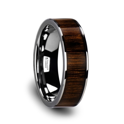 8 mm Tungsten & Black Walnut Wood "Lincoln"