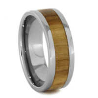 8MM Aspenwood Inlay Tungsten Ring  "Derby"