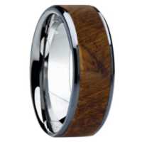 8 mm Tungsten & Black Walnut Wood "Lincoln"