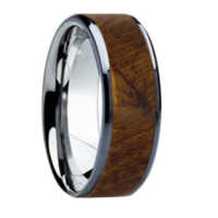 8 mm Tungsten & Black Walnut Wood "Lincoln"