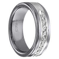 1/2 cwt Diamond in Sterling Silver/Tungsten Ring "Athens"