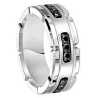 .27 cwt Tungsten with 9 Black Diamonds  "Mercury"