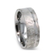 8 mm Meteorite in Tungsten Ring "Aurora"