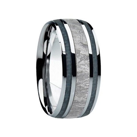 9 mm Meteorite in Titanium Ring "Memphis"