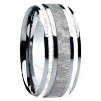 9 mm Meteorite in Titanium Ring "Columbus"