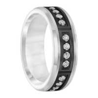 .42 cwt Black/White Tungsten with Diamonds  "Nantucket"