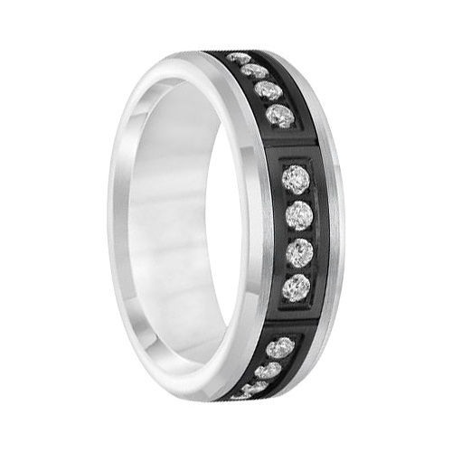 .42 cwt Black/White Tungsten with Diamonds  "Nantucket"