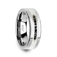 .27 cwt Black Diamond Silver/Tungsten Ring "Karl"