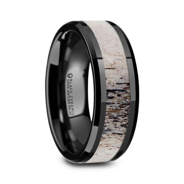 Black Diamond Ceramic™ Ring with Deep Red Carbon Fiber | Les Olson Jewelers  | Palm Harbor, FL