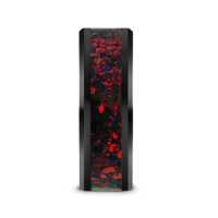 Black Ceramic Rings - Black/Red Opal Inlay "Mentor"