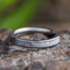 3 mm Meteorite Inlay - Titanium Rings "Wornica"