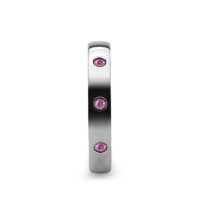 3-Pink Sapphires - Tungsten Rings "Amathea"