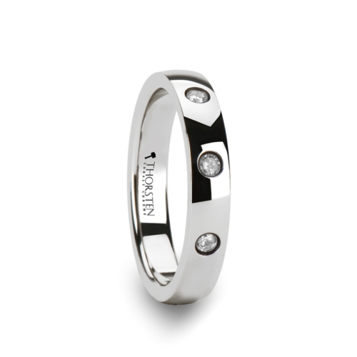 3-Diamonds - Tungsten Rings "Della"