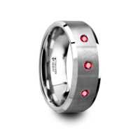 3-Rubies - Tungsten Rings "Neuchent"