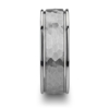 8 mm Tungsten with Hammered Pattern "White Hammer"