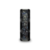 8 mm Black Ceramic Rings - Blue Dinosaur Bone Inlay "Caen"