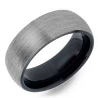 8 mm Tungsten Rings - Black Sleeve "Barclay"