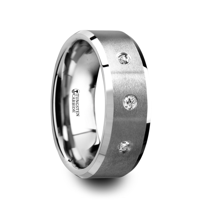 3-Diamonds - Tungsten Rings "Symphony"