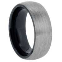 8 mm Tungsten Rings - Black Sleeve "Barclay"