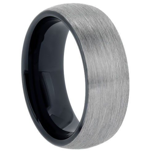 8 mm Tungsten Rings - Black Sleeve "Barclay"