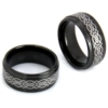 8 mm Black Celtic Tungsten Rings - "Black Celtic"