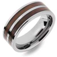 8 mm Tungsten Rings - Dual KOA Wood Inlays "King KOA"