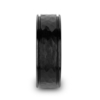 8 mm Black Tungsten with Hammered Pattern "Black Hammer"