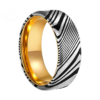 8 mm Damascus Steel & Gold Sleeve "Gold Damascus"