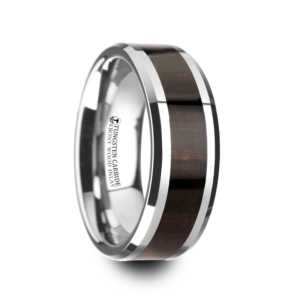 8 mm Tungsten & Ebony Wood "Ebony"