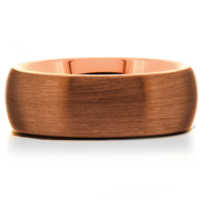 8 mm Brown Tungsten Rose Gold Plated Sleeve "Brown Rose"