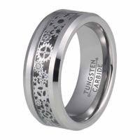 8 mm Tungsten Rings - Intricate Gear Patterns Design "Gear"