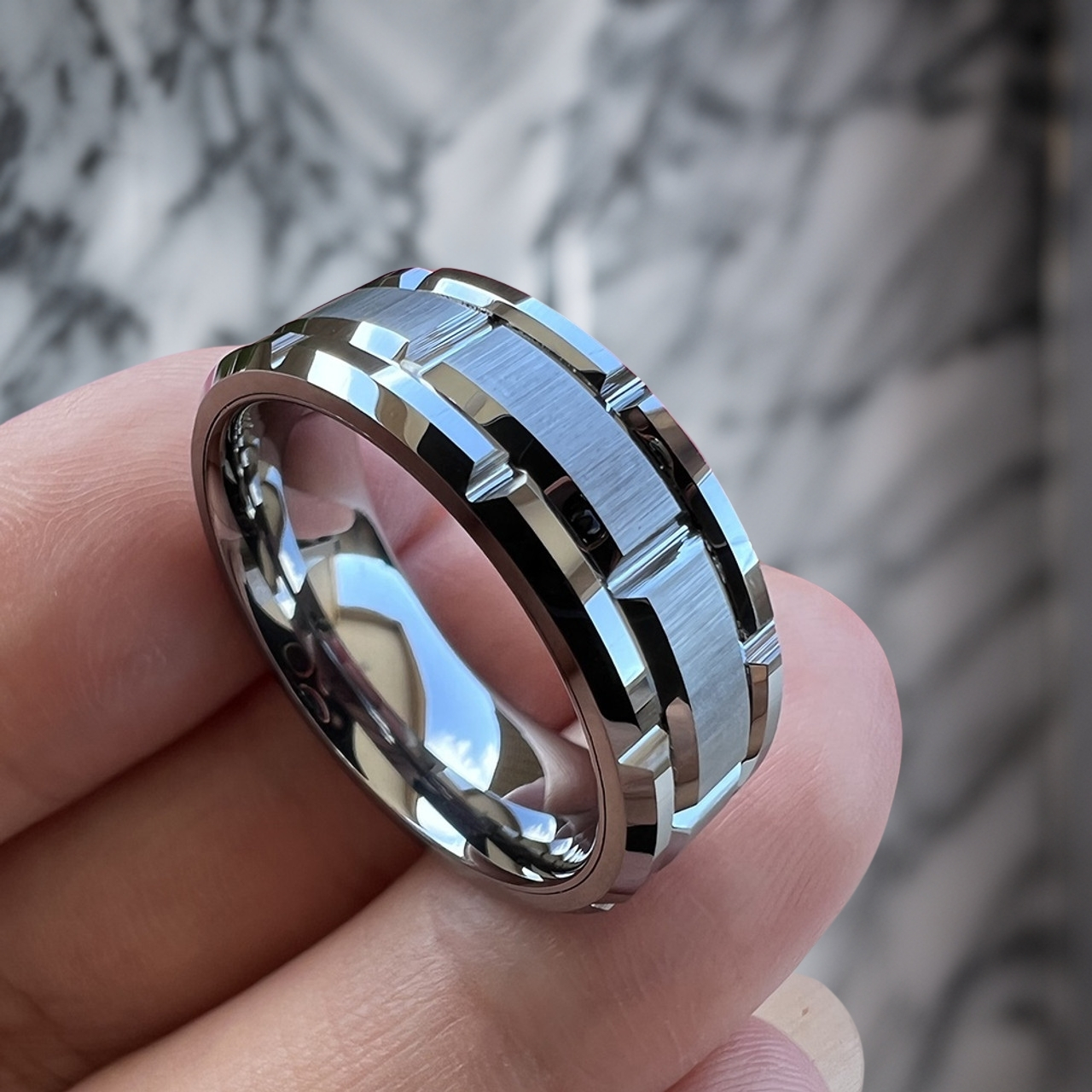 Unique mens wedding bands tungsten hotsell